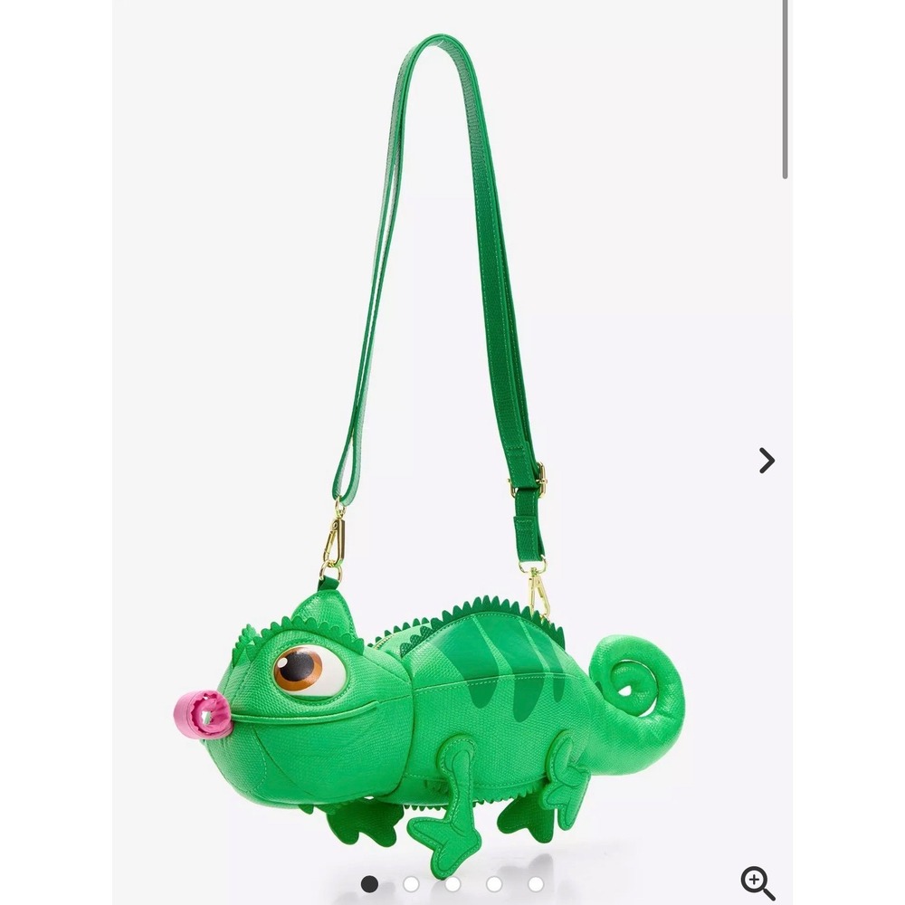 Loungefly Disney Tangled Pascal Crossbody Bag OS Green NEW Figural Sculptural